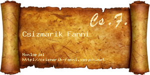 Csizmarik Fanni névjegykártya
